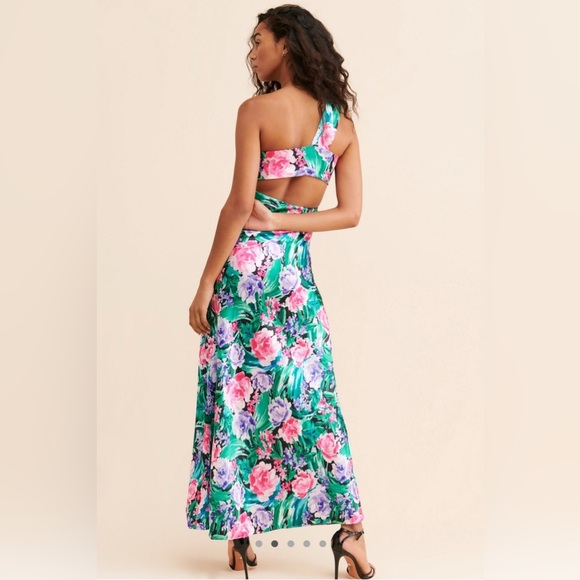 Free People Audette Floral Printed Cutout Maxi Dress - Picture 2 of 9